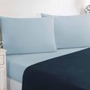 Ver imagem 2 de Jogo de Cama Malha Lençol 100% Algodão Gran Moratta 4 Peças Casal Azul Marinho-azul Bebê