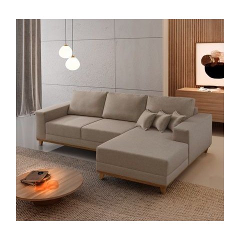 Sofá Cronos 03 Metros Chaise Lado Direito Meu Sofá Online