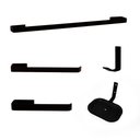 Ver imagem 1 de Kit Acessórios Para Banheiro Chapa 5 Peças Preto
