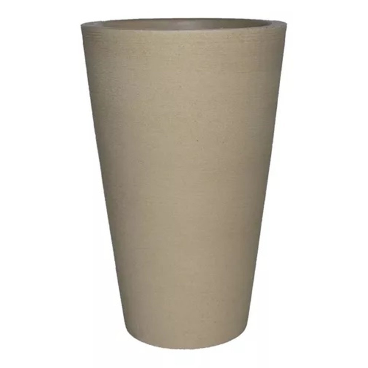 Vaso Decorativo para Plantas Coluna Redonda Cone Tamanho G:Bege - 3
