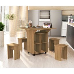 Mesa Dobravel com Banqueta Cozinha Annie Basoto Brasil - 2