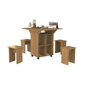 Mesa Dobravel com Banqueta Cozinha Annie Basoto Brasil