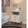 Kit 2 Criado Mesa de Cabeceira Decore Itália: Off White - 2