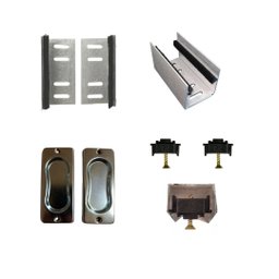 Kit para Porta de Correr Madeira Eucalipto 2,00mt - (sem Porta) Frainer - 6