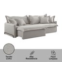 Ver imagem 5 de Sofá Cama Retrátil e Reclinável Leona 270 Cm Braço 15 Cm Meu Sofá Online