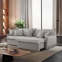 Ver imagem 1 de Sofá Cama Retrátil e Reclinável Leona 270 Cm Braço 15 Cm Meu Sofá Online