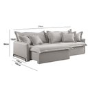 Ver imagem 2 de Sofá Cama Retrátil e Reclinável Leona 270 Cm Braço 15 Cm Meu Sofá Online