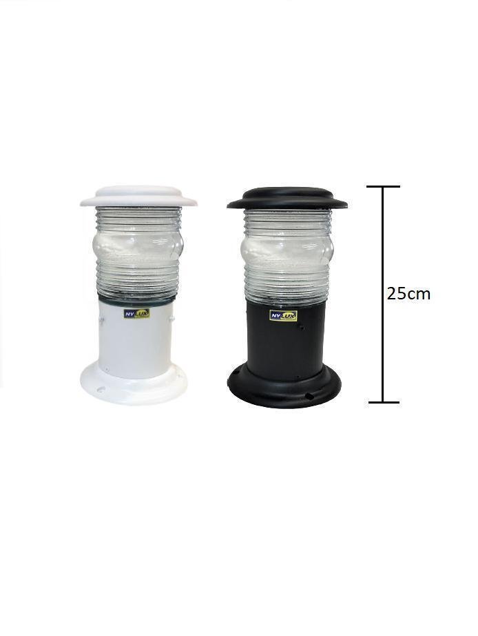 Poste Balizador Luminária Casa Jardim Sitio Preto 25cm