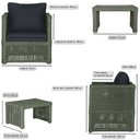 Ver imagem 2 de Mesa Centro e 2 Poltronas Madri Corda Náutica Estofado 12 Trama Original
