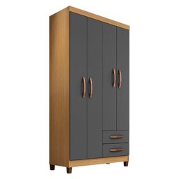 Guarda Roupa Solteiro Modena 4 Portas com Cômoda Gaveteira Cannes e Armário Multiuso Recife na Cor C - 2 Guarda Roupa Solteiro Modena 4 Portas com Cômoda Gaveteira Cannes e Armário Multiuso Recife na Cor C - 2