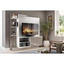 Ver mais imagens de Estante para TV até 55" Multimóveis Denver FG2473 Branca/Lacca Fumê