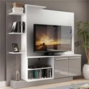 Ver imagem 2 de Estante para TV até 55" Multimóveis Denver FG2473 Branca/Lacca Fumê