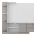 Ver imagem 7 de Estante para TV até 55" Multimóveis Denver FG2473 Branca/Lacca Fumê