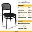 Ver imagem 5 de Conjunto Mesa de Jantar Redonda Solaris Preta 120cm com 4 Cadeiras Roma - All Black