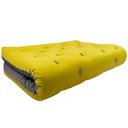Ver imagem 7 de Futon Japonês Casal Dobrável Sofa Cama Amarelo/cinza