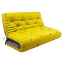 Ver mais imagens de Futon Japonês Casal Dobrável Sofa Cama Amarelo/cinza