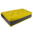 Ver imagem 6 de Futon Japonês Casal Dobrável Sofa Cama Amarelo/cinza