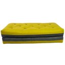 Ver imagem 1 de Futon Japonês Casal Dobrável Sofa Cama Amarelo/cinza