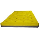 Ver imagem 3 de Futon Japonês Casal Dobrável Sofa Cama Amarelo/cinza