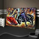 Ver imagem 2 de Quadro Decorativo O Grande Toureiro:90x60/PRETA