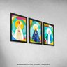 Conjunto 3 Quadros Decorativos Santas Católicas Los Quadros - 3