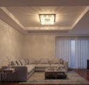 Ver imagem 2 de Lustre para Sala Quarto de Cristal Legítimo K9 Base Aço Inox 60x60 cm