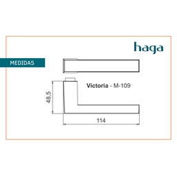 Jogo de Maçaneta Haga - Victoria - M109 - Cr - 0729b - 2