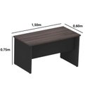 Ver imagem 3 de Mesa Reta Pé Painel Cor London com 02 Gavetas 1,50×0,60×0,75 Maranello 25mm