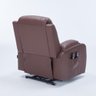 Poltrona do Papai Lift Sala de Estar Reclinável Austin Elétrica Aquecimento Massagem Pu Marrom - 8