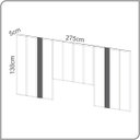 Ver imagem 3 de Cabeceira Estofada para Cama de Casal 275cm Tw195 Dalla Costa - Freijo/linho Cinza Claro
