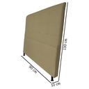 Ver imagem 2 de Cabeceira Estofada Pérola 90 cm Para Cama Box Quarto Solteiro MV Estofados Suede Bege