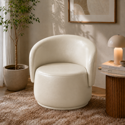 Poltrona Decorativa Beatriz Orgânica Corino Modena Sala Estar Recepção Quarto