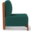 Ver imagem 3 de Poltrona Decorativa Living Pés Madeira Hungria L02 Couríssimo Camel Bouclê Verde - Lyam