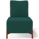 Ver imagem 6 de Poltrona Decorativa Living Pés Madeira Hungria L02 Couríssimo Camel Bouclê Verde - Lyam
