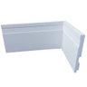 Kit 5 Barras de Rodapé de Poliestireno 10cm Frisado Branco (10x1x240cm) - 1