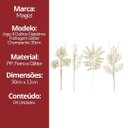 Ver imagem 6 de Conjunto 4 Galhos Natalinos Folhagem Decorativa Glitter Champanhe 30cm - Magizi