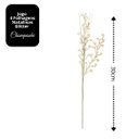 Ver imagem 3 de Conjunto 4 Galhos Natalinos Folhagem Decorativa Glitter Champanhe 30cm - Magizi