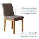Ver imagem 7 de Conjunto Sala de Jantar 6 Lugares Retangular Tampo Vidro Base Madeira Maciça Mesa e Cadeiras Bella