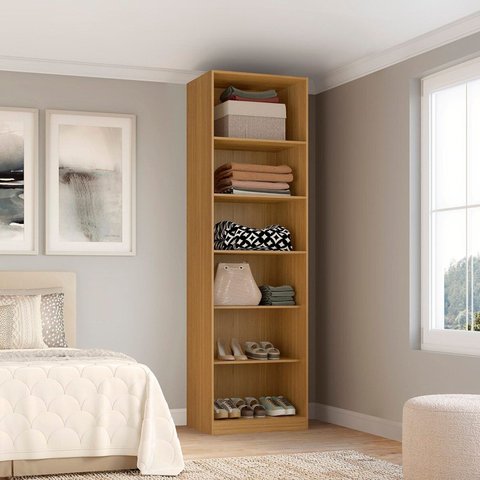 Módulo Closet sem Portas com Prateleiras e Cabideiros 100% MDF 70cm Altezza