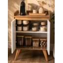 Ver imagem 2 de Aparador Buffet 60cm MDF Freijo com Branco Madri - On Móveis