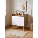 Ver imagem 1 de Aparador Buffet 60cm MDF Freijo com Branco Madri - On Móveis