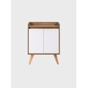 Ver imagem 1 de Aparador Buffet 60cm Mdf Freijo com Branco Madri - On Móveis