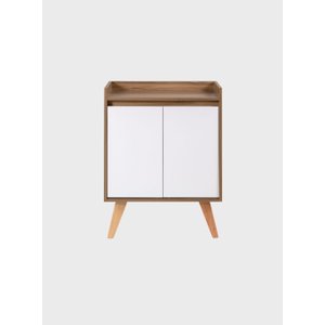 Aparador Buffet 60cm Mdf Freijo com Branco Madri - On Móveis