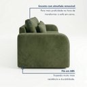 Ver imagem 2 de Sofá Cama Retrátil e Reclinável 4 Lugares Poliéster Verde 276cm Montreal