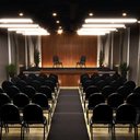 Ver imagem 6 de Kit 6 Cadeiras Auditório Empilhável Sintético Preto