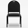 Kit 6 Cadeiras Auditório Empilhável Sintético Preto - 2