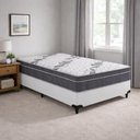Ver imagem 1 de Cama Box com Colchão Casal Airtech 100 D33 Espuma Branco Ortobom
