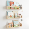 Kit 2 Prateleira de Madeira Decorativa Porta Livros Brinquedos Dulce Slim  60cm - 5