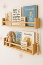 Ver imagem 1 de Kit 2 Prateleira de Madeira Decorativa Porta Livros Brinquedos Dulce Slim 60cm