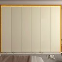 Ver mais imagens de Guarda-Roupa Casal 6 Portas com LED com Pés 100% MDF Splendor Marrom/Marrome